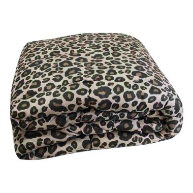 Trapunta 1 piazza mezza leopard marrone 20 x 260 cm