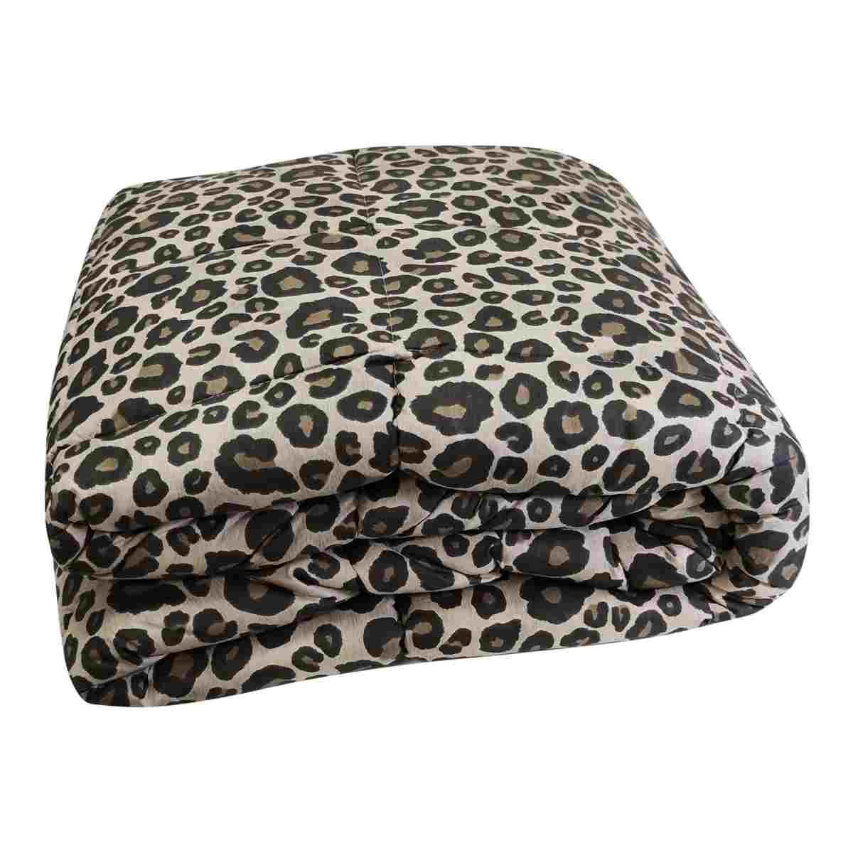 Trapunta singola leopard marrone 70 x 260 cm