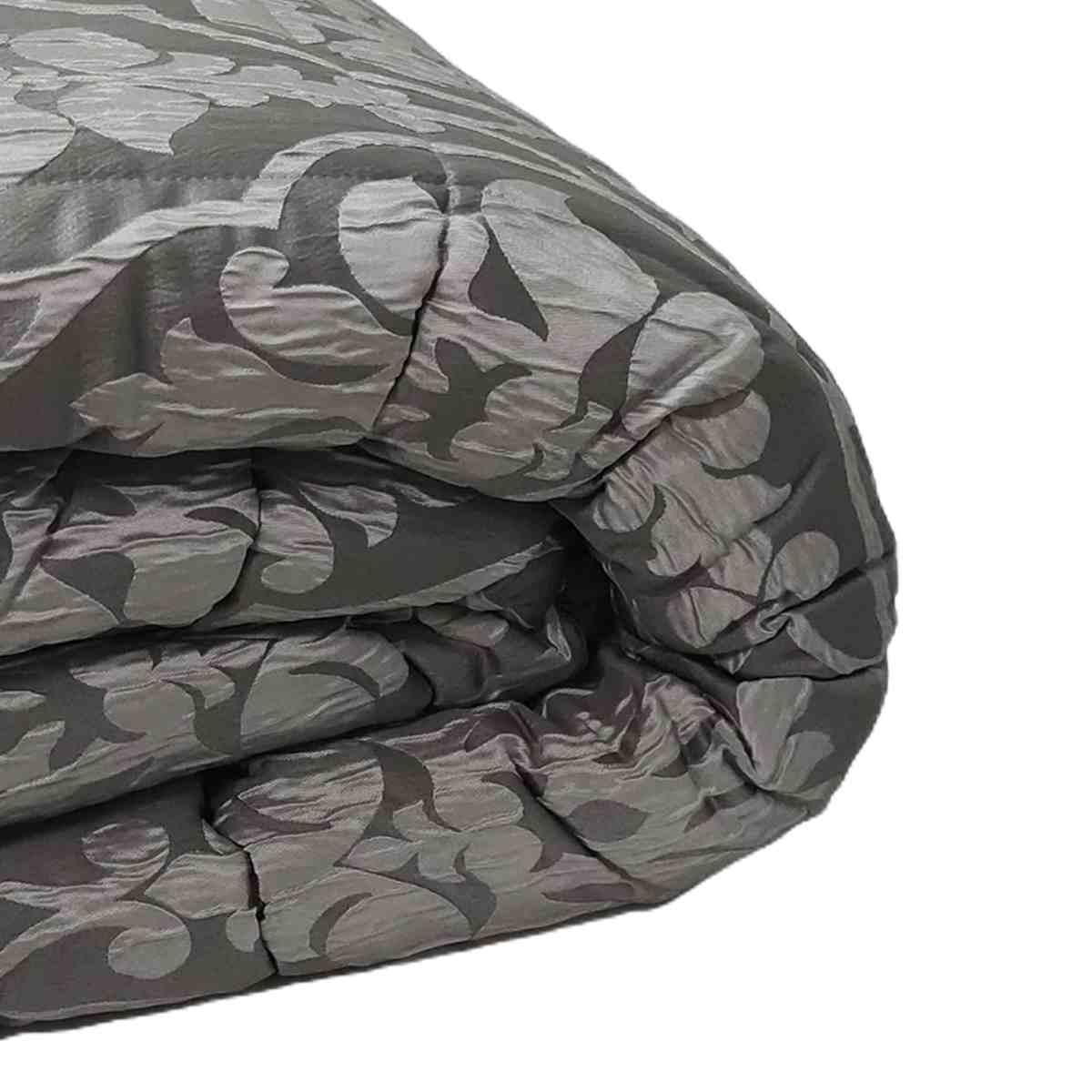 Trapunta matrimoniale jacquard grigio 60 x 260 cm