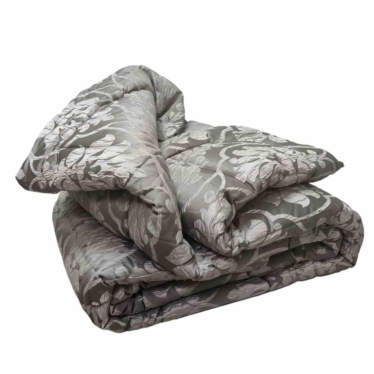 Trapunta matrimoniale jacquard grigio 60 x 260 cm