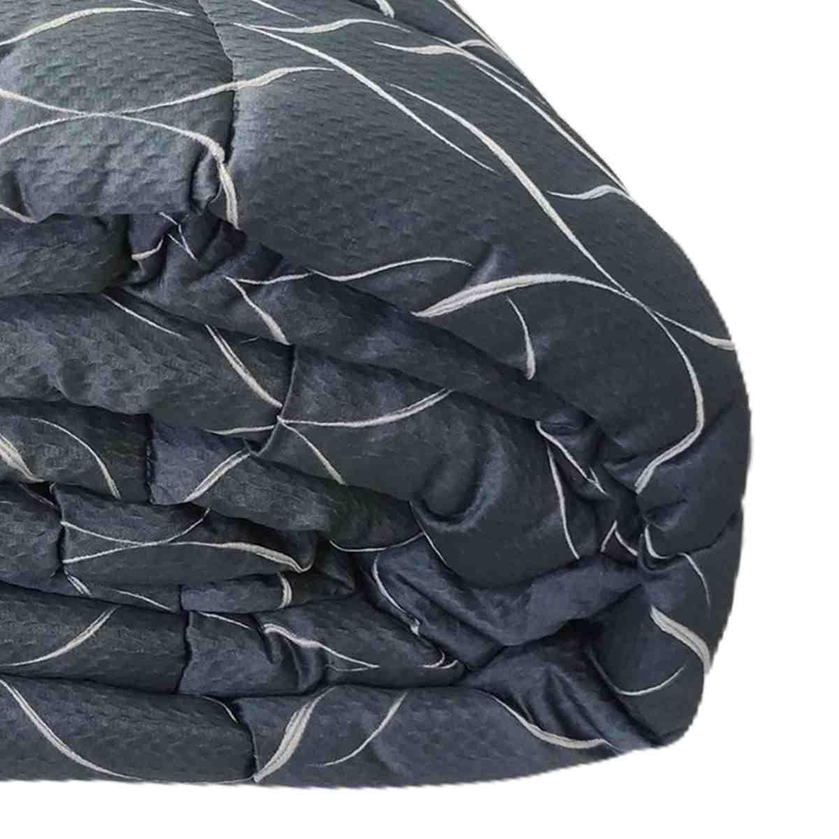 Trapunta matrimoniale jaquard azzurro 60 x 260 cm