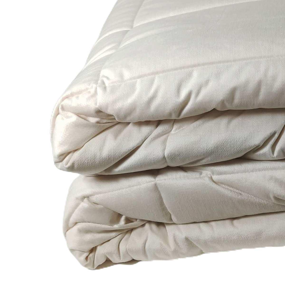 Trapunta singola claire velluto bianco 70 x 260 cm