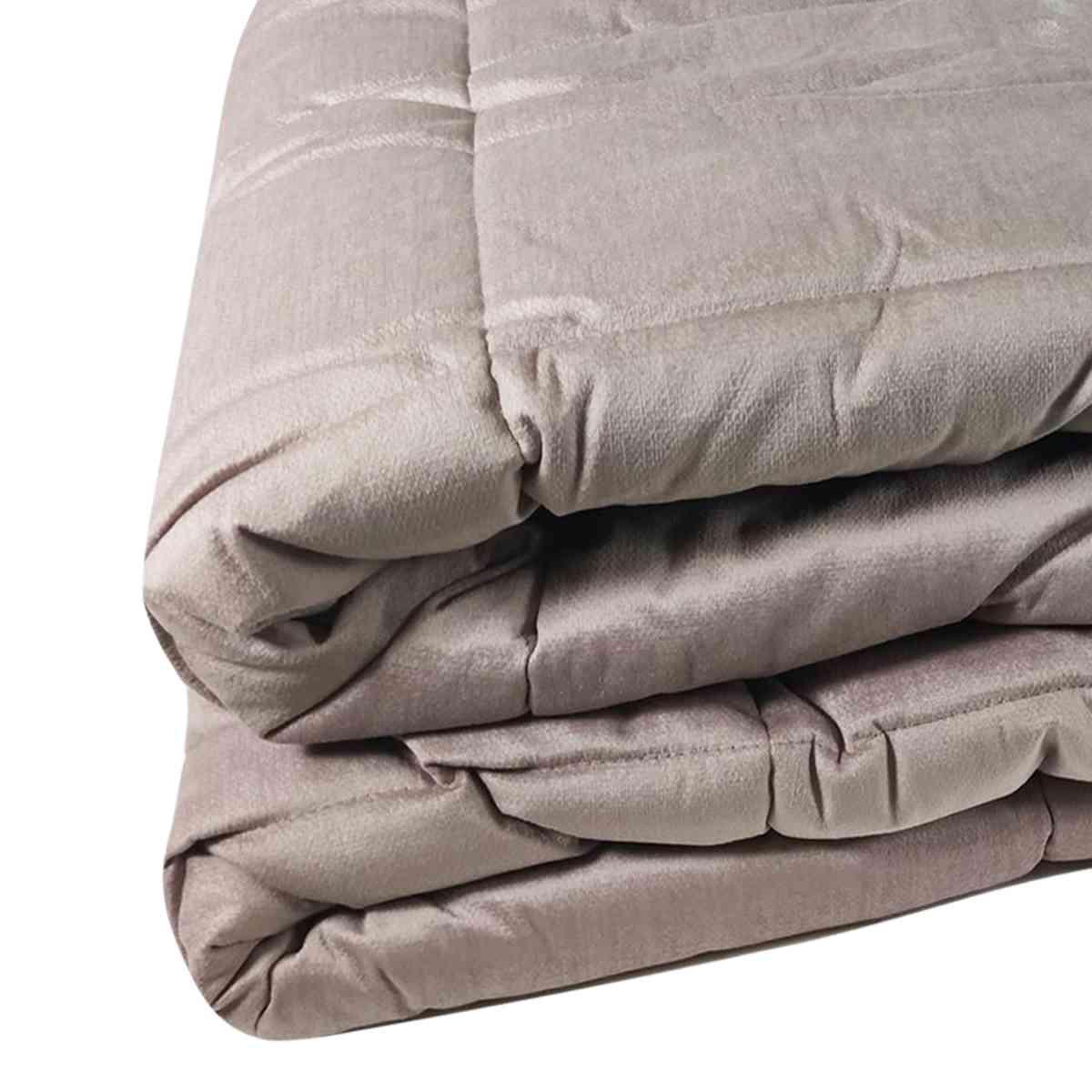 Trapunta singola claire velluto rosa 70 x 260 cm