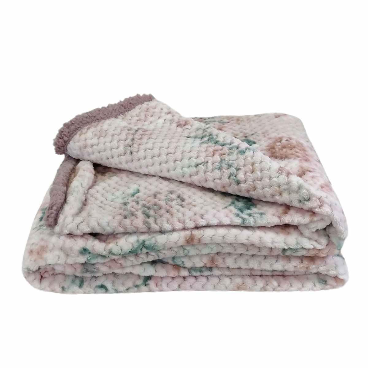 Coperta plaid amanda rosa 130 x 160 cm