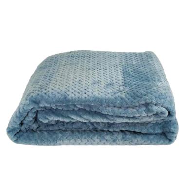 Coperta plaid gregory azzurro 130 x 160 cm