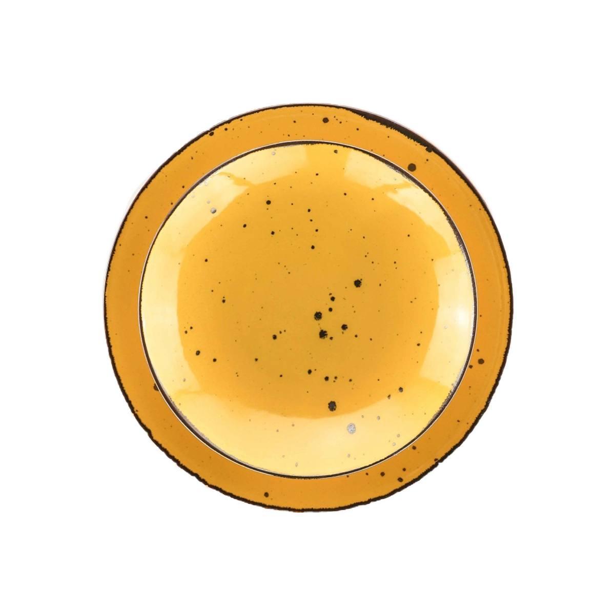 Piatto Tavola Porcellana Weissestal Fondo cm.Ø22 Giallo | Weissestal