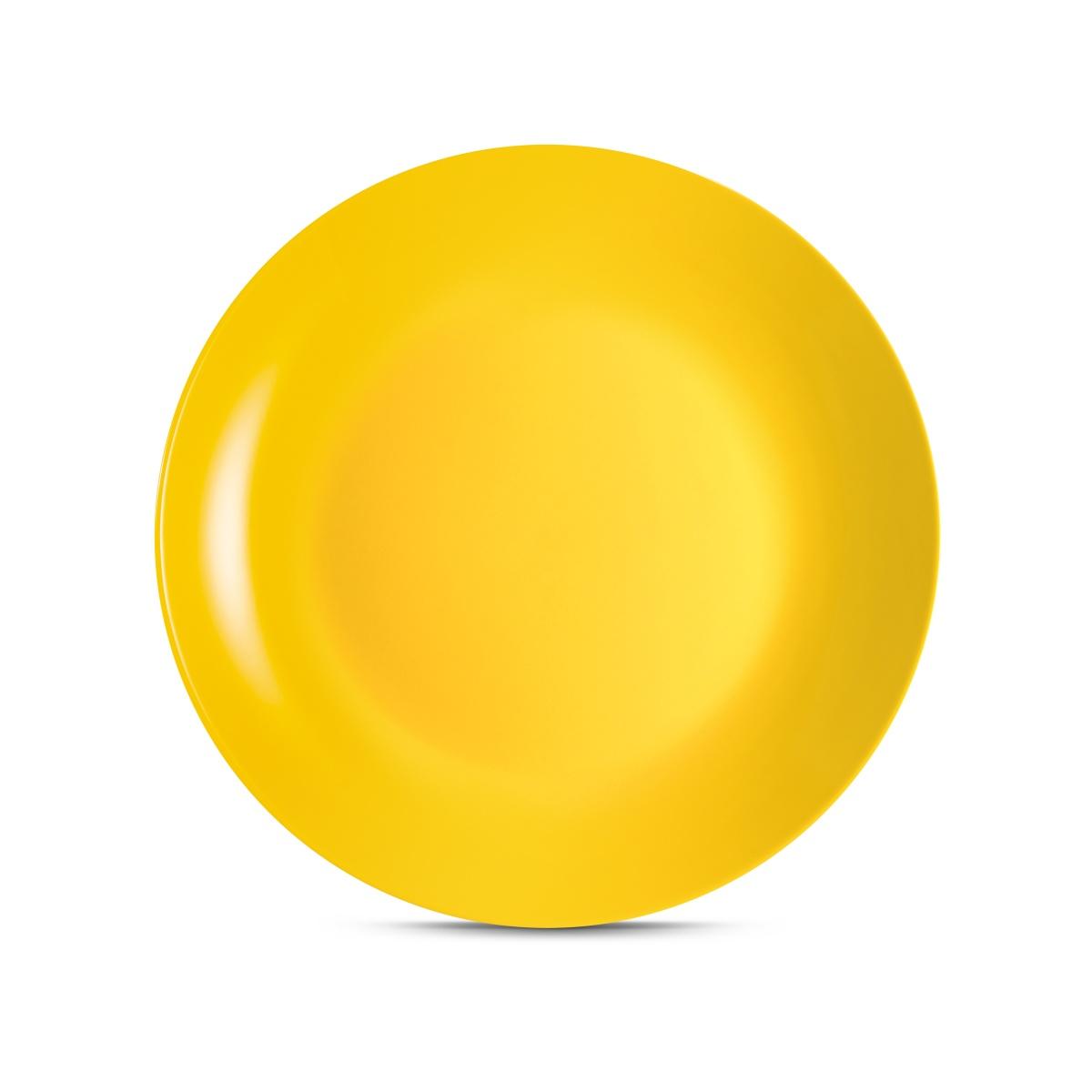 Piatto Tavola Porcellana Kaleidos Piano cm.Ø27 Giallo L | Allreds
