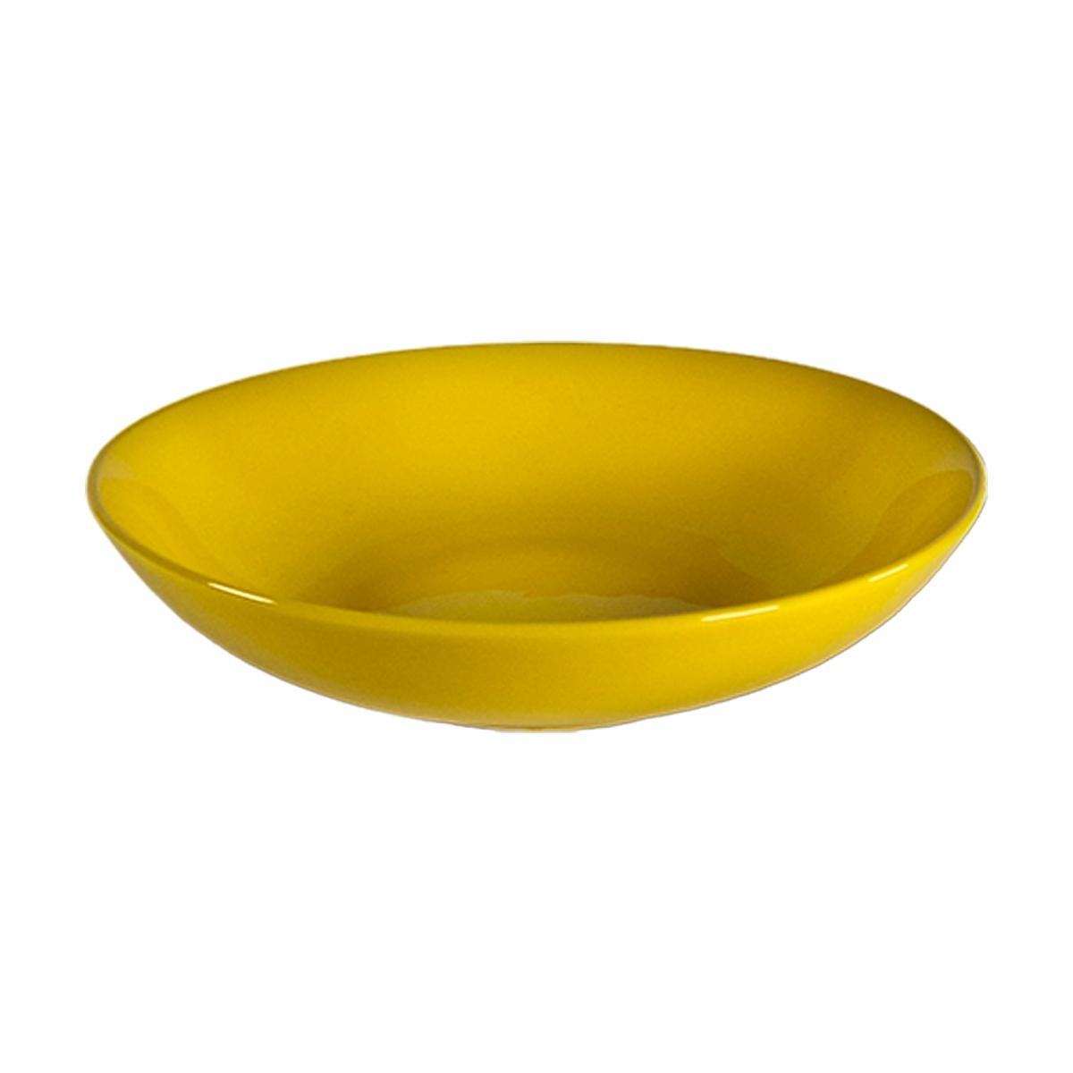 Piatto Tavola Porcellana Kaleidos Fondo cm.Ø20,5 Giallo
