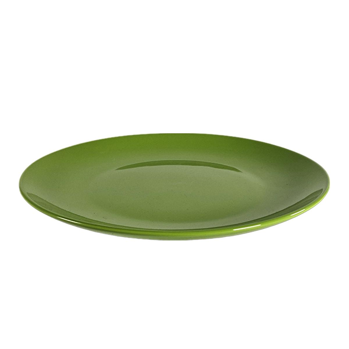 Piatto Tavola Porcellana Kaleidos Piano cm.Ø27 Verde | Allreds