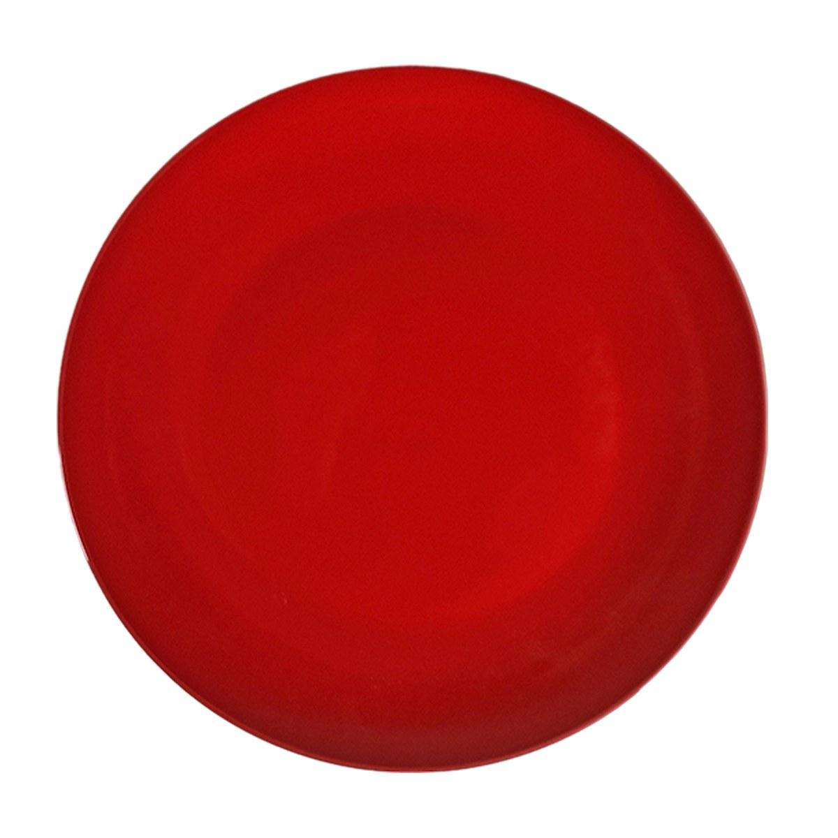 Piatto Tavola Porcellana Kaleidos Piano cm.Ø27 Rosso |Allreds