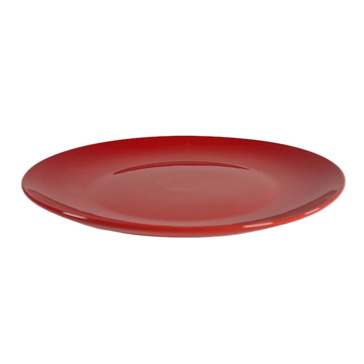 Piatto Tavola Porcellana Kaleidos Piano cm.Ø27 Rosso |Allreds