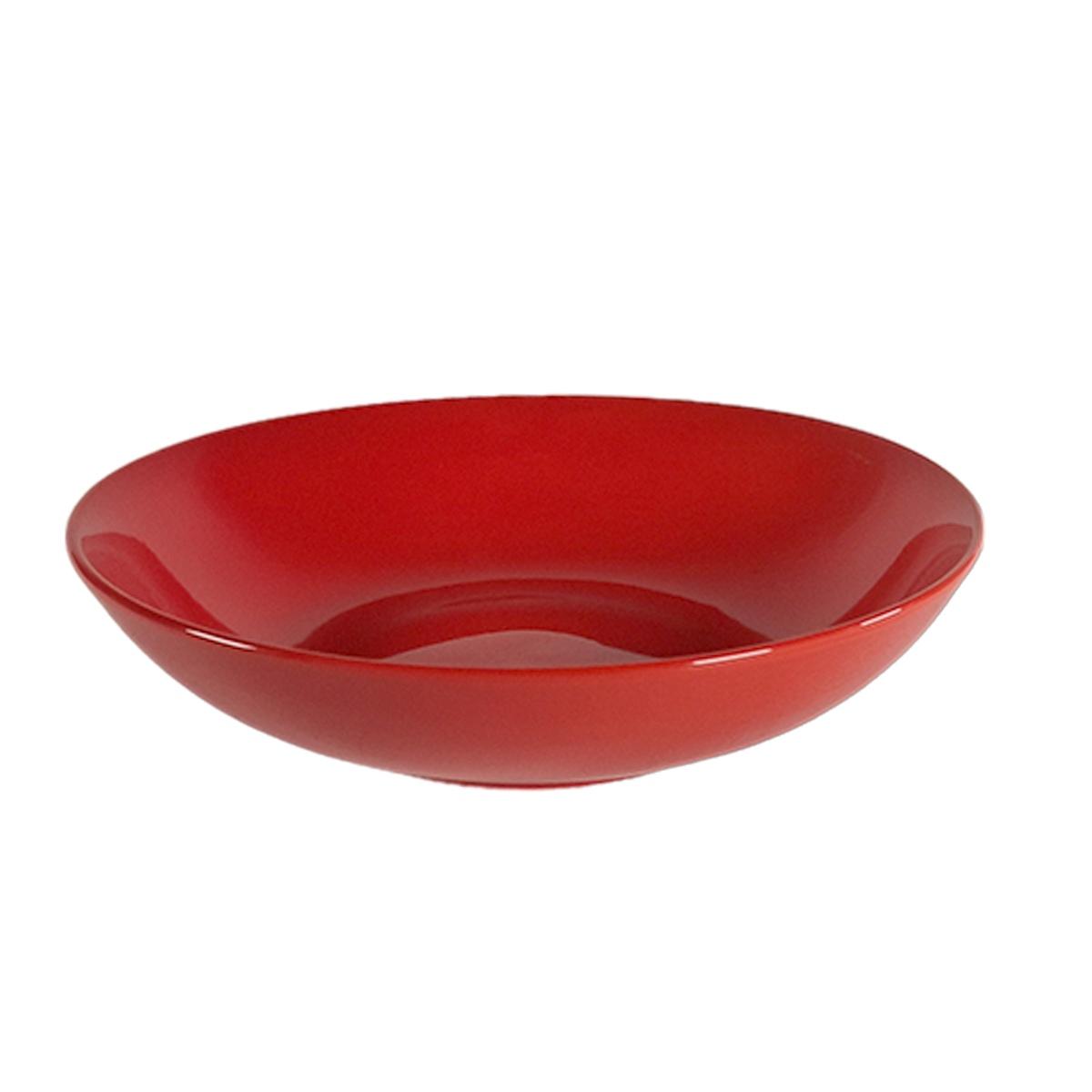 Piatto Tavola Porcellana Kaleidos Fondo cm.Ø20,5 Rosso |Allreds