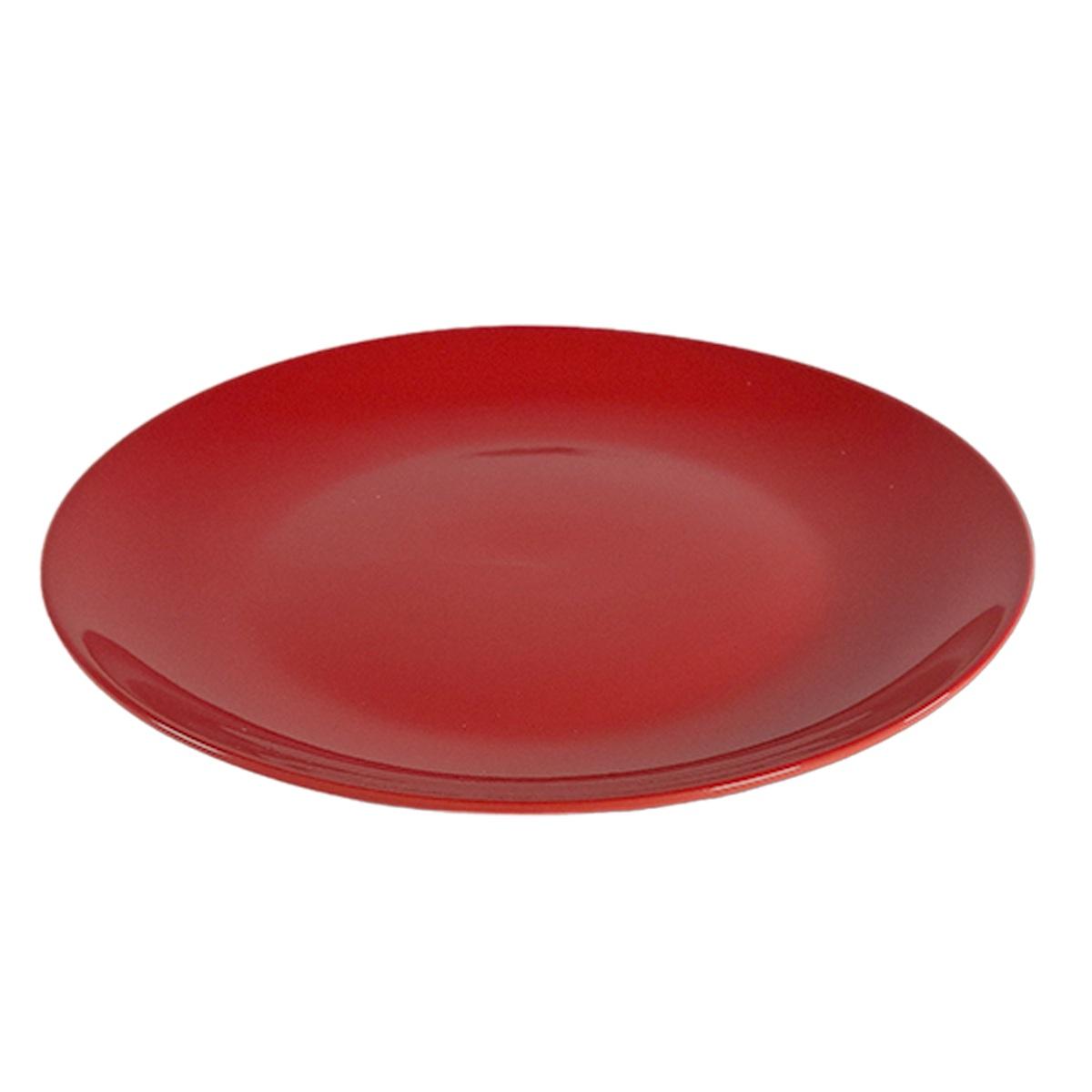 Piatto Tavola Porcellana Kaleidos Frutta cm.Ø20,5 Rosso |Allreds