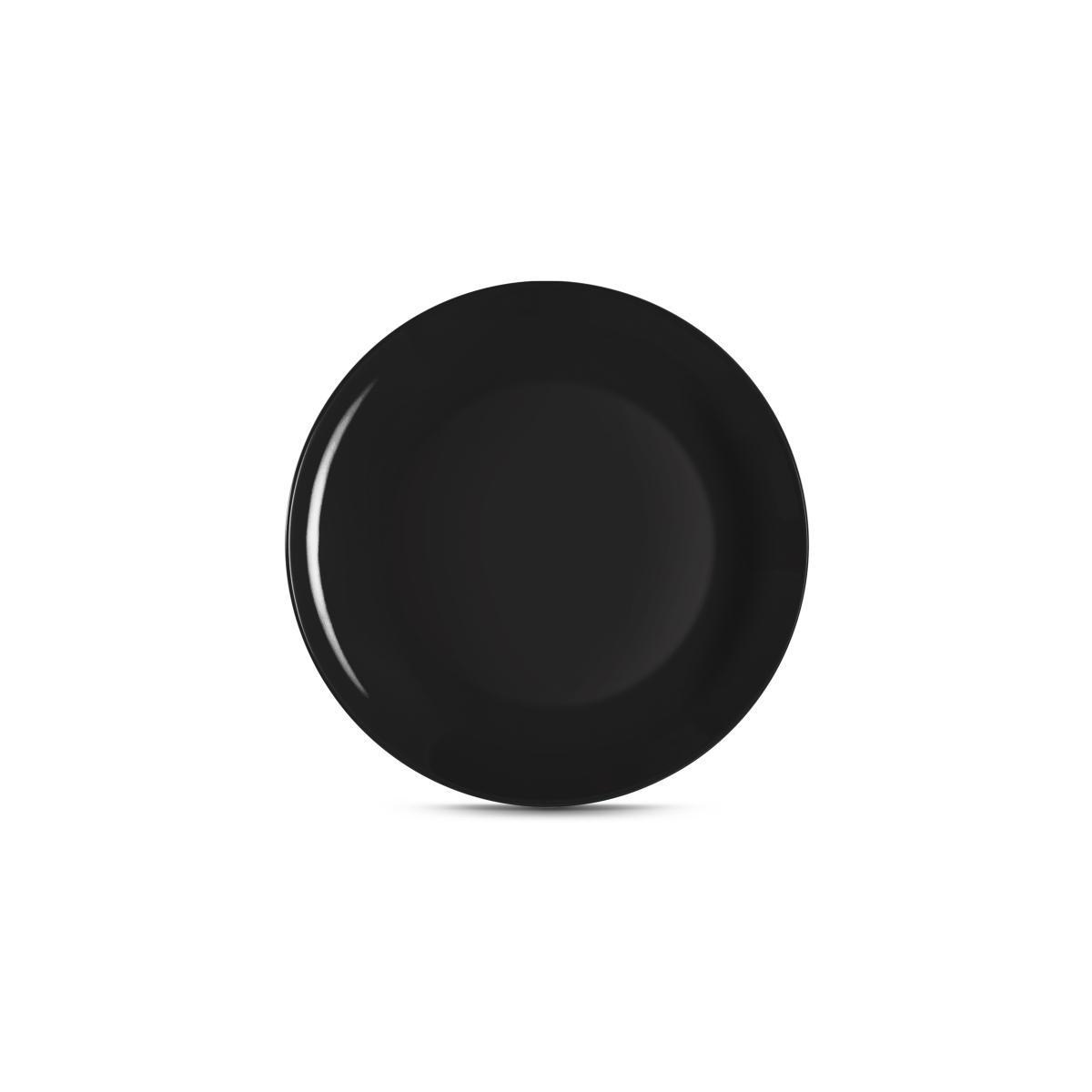 Piatto Tavola Porcellana Kaleidos Piano cm.Ø27 Nero | Allreds