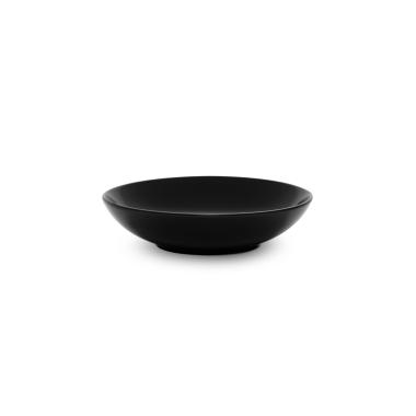 Piatto Tavola Porcellana Kaleidos Fondo cm.Ø20,5 Nero | Allreds