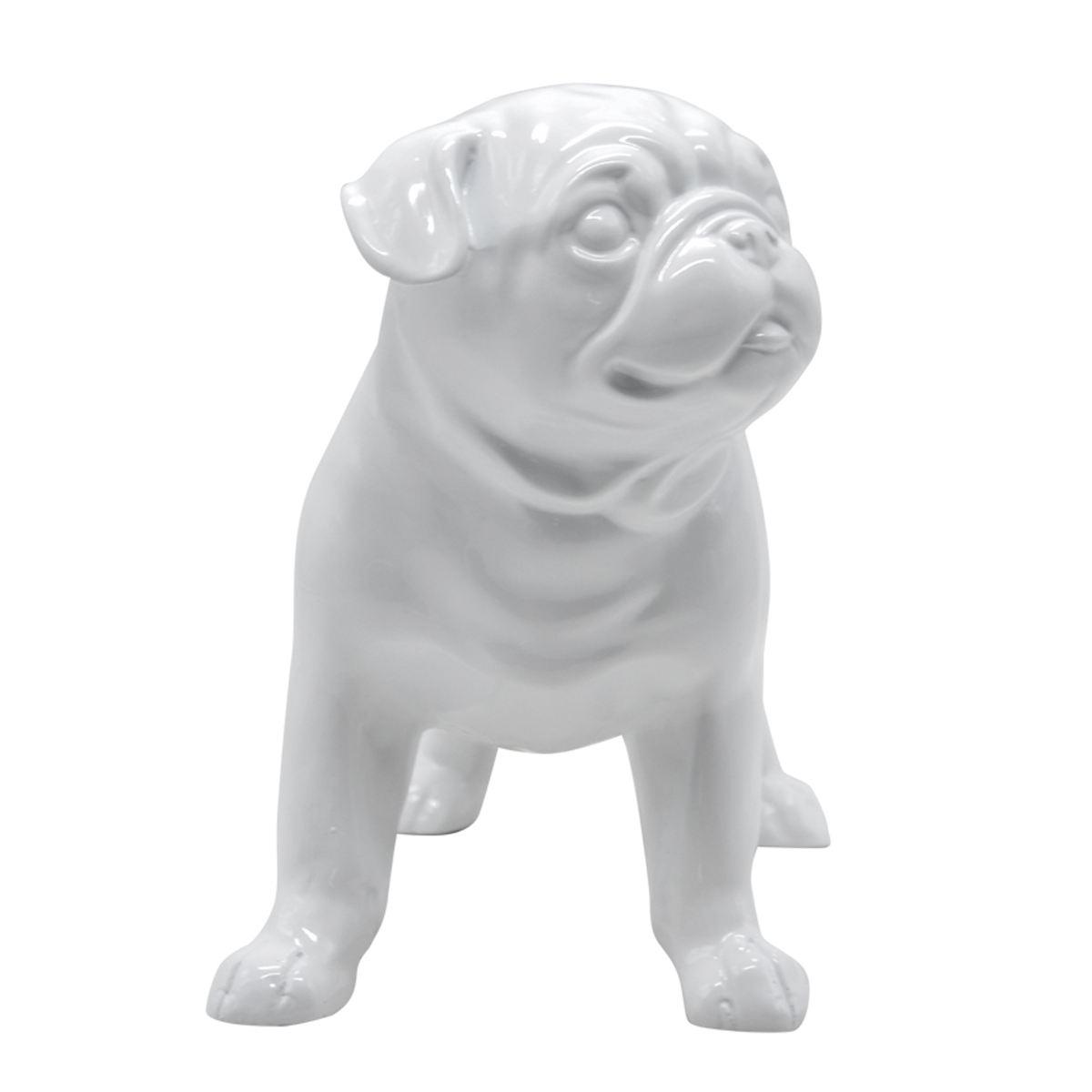 Decorazione natalizia resina white dog 23 x 12 x 17 cm