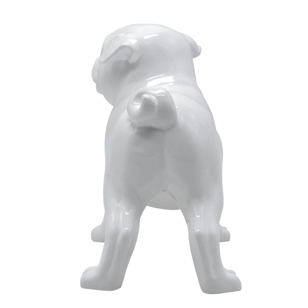 Decorazione natalizia resina white dog 23 x 12 x 17 cm
