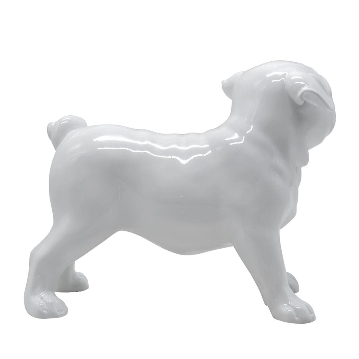 Decorazione natalizia resina white dog 23 x 12 x 17 cm