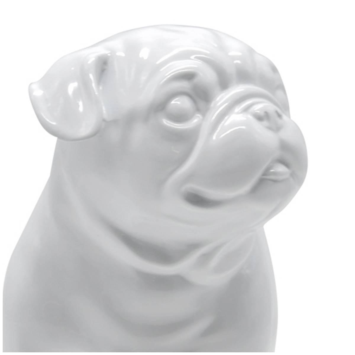 Decorazione natalizia resina white dog 23 x 12 x 17 cm