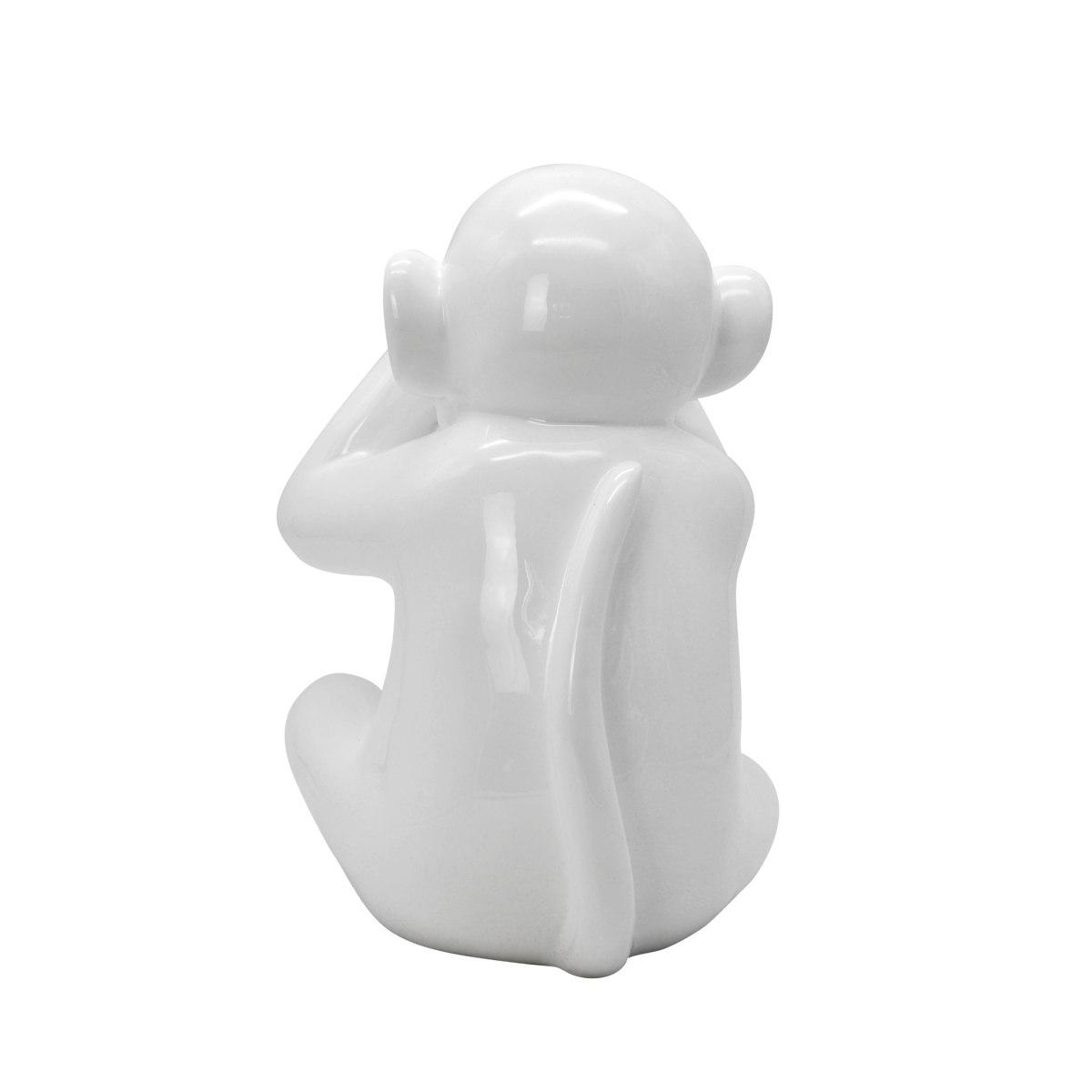 Decorazione natalizia resina scimmia non vedo 30 cm