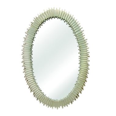 Specchio da muro resina ovale champagne 66,5 x 3 x 101 cm