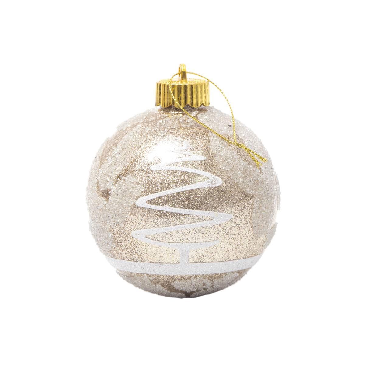 Pallina natalizia pvc oro ice albero Set 4 pz