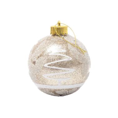 Pallina natalizia pvc oro ice albero Set 4 pz