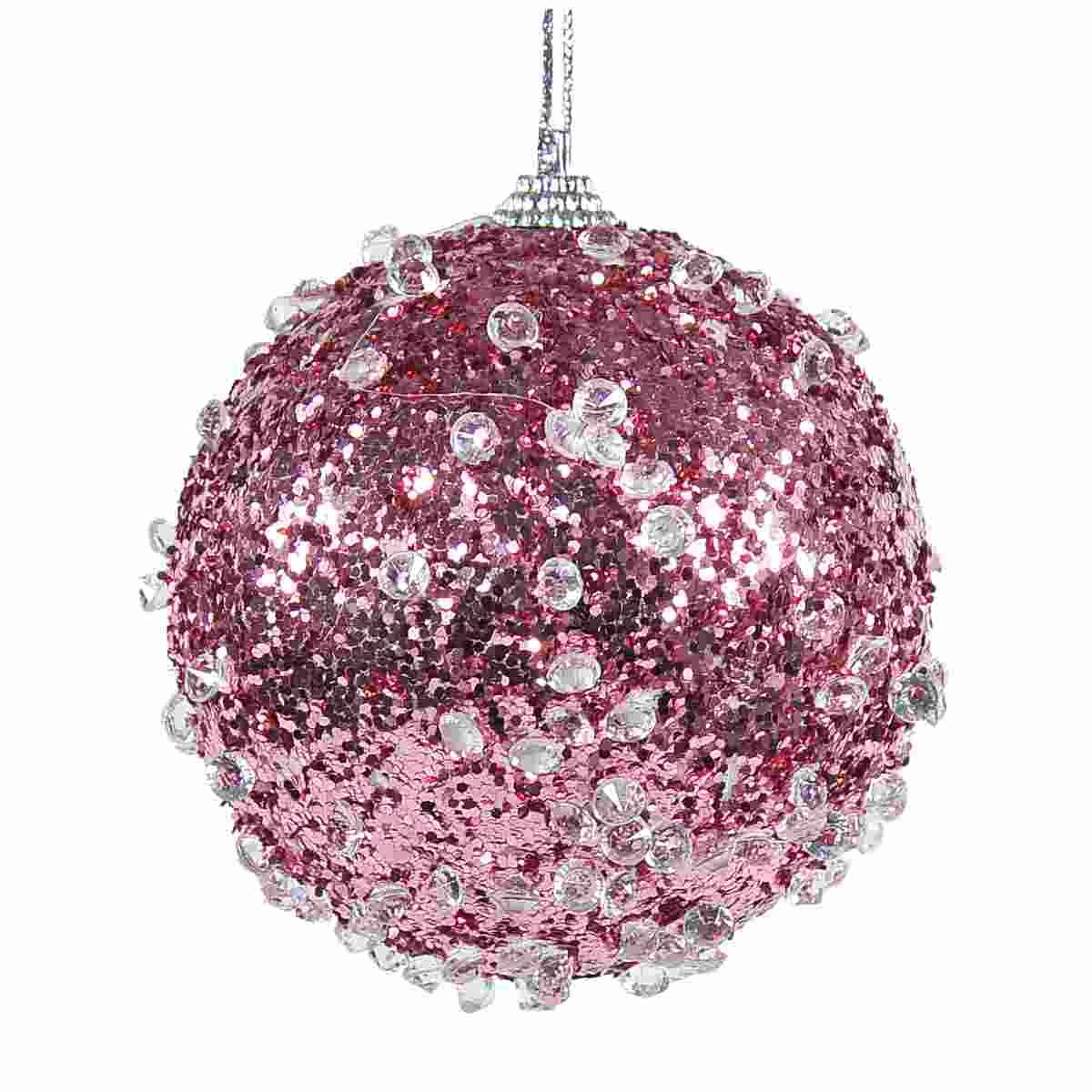 Pallina natalizia rosa diamond Set 6 pz