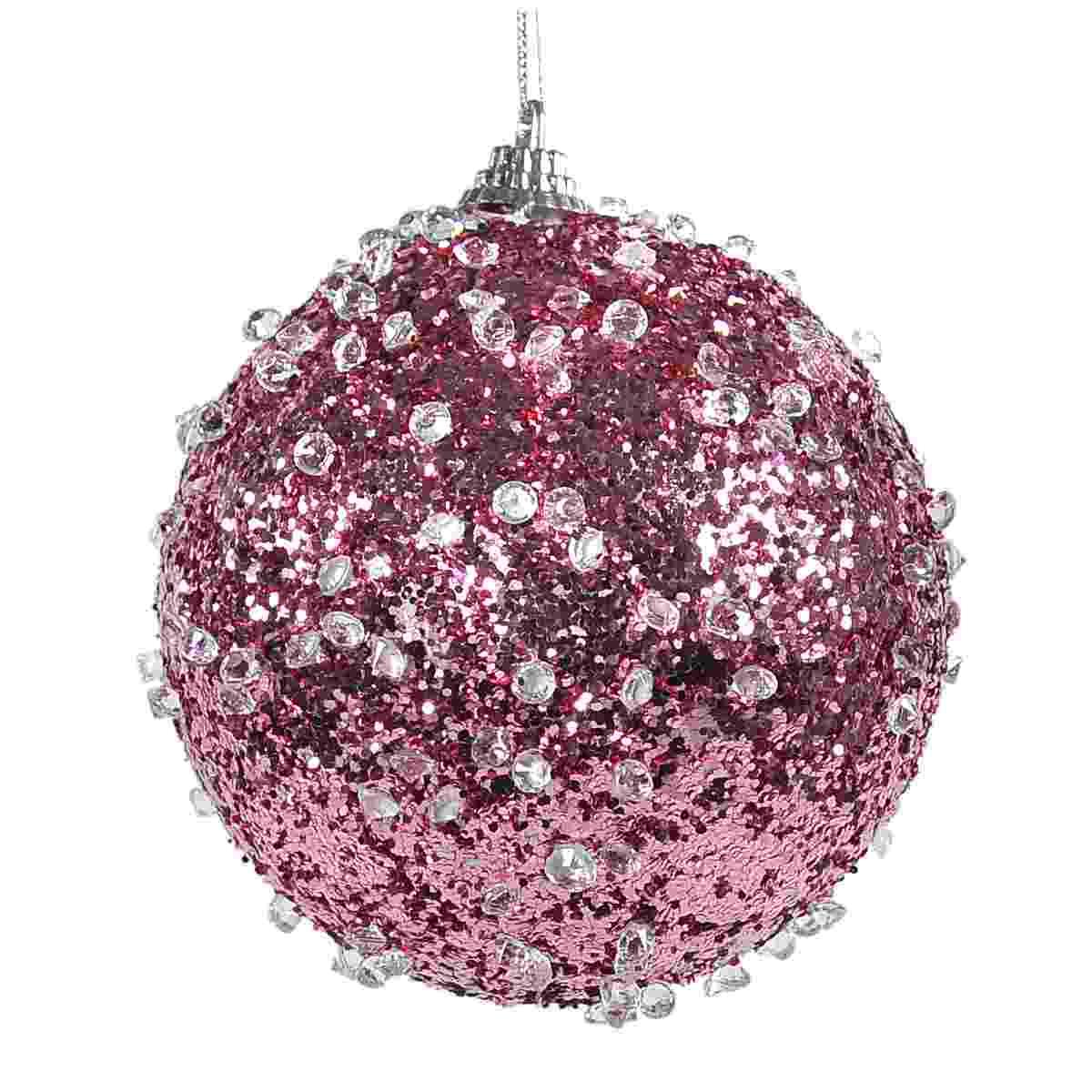 Pallina natalizia rosa diamond Set 4 pz