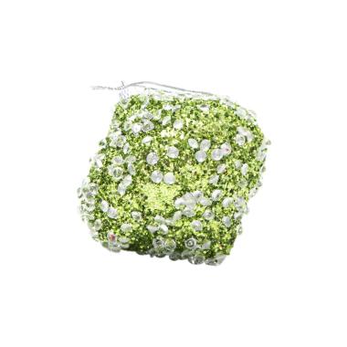 Pallina natalizia goccia verde diamond Set 6 pz