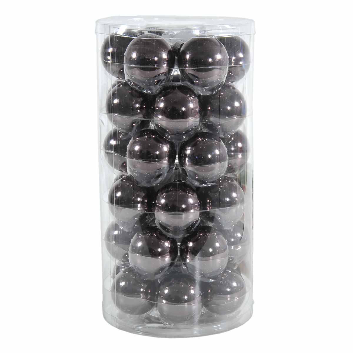 Pallina natalizia vetro marrone fango Set 36 pz
