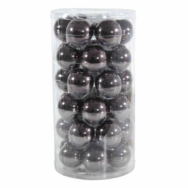 Pallina natalizia vetro marrone fango Set 36 pz