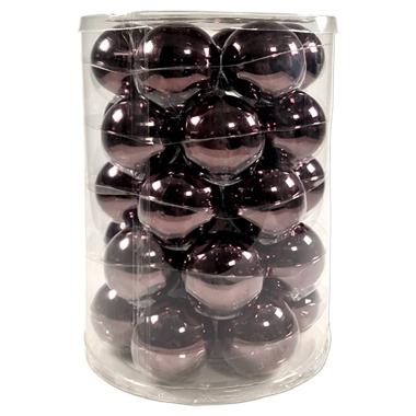 Pallina natalizia vetro marrone lucido Set 30 pz