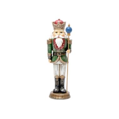Soldatino schiaccianoci vintage verde 24 cm