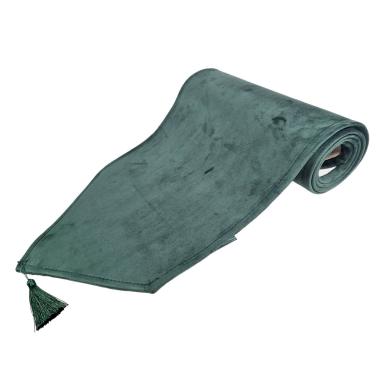 Runner velluto verde 33 x 180 cm