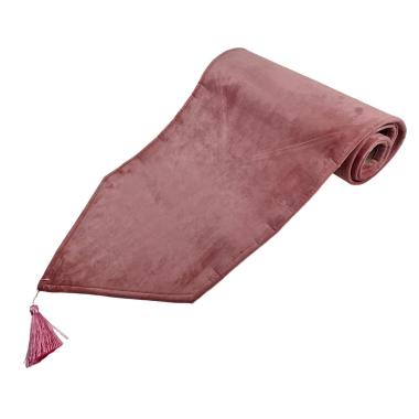 Runner velluto rosa 33 x 180 cm