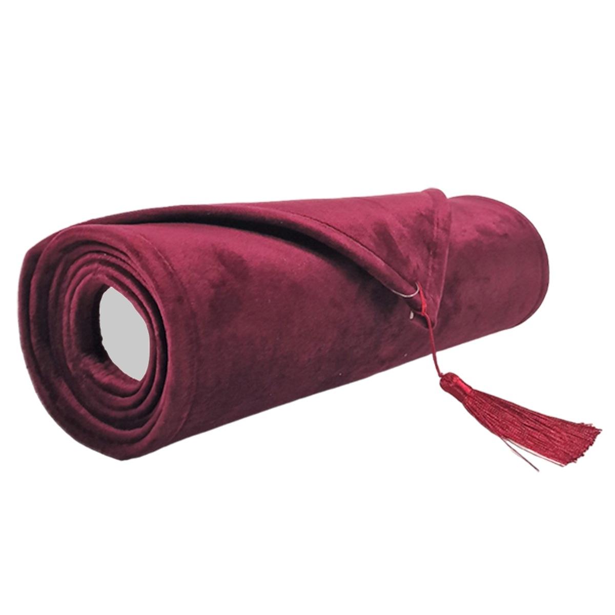 Runner velluto bordeaux 33 x 180 cm