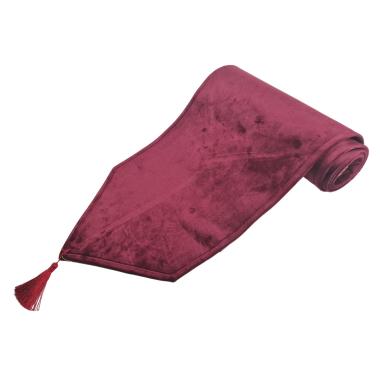Runner velluto bordeaux 33 x 180 cm