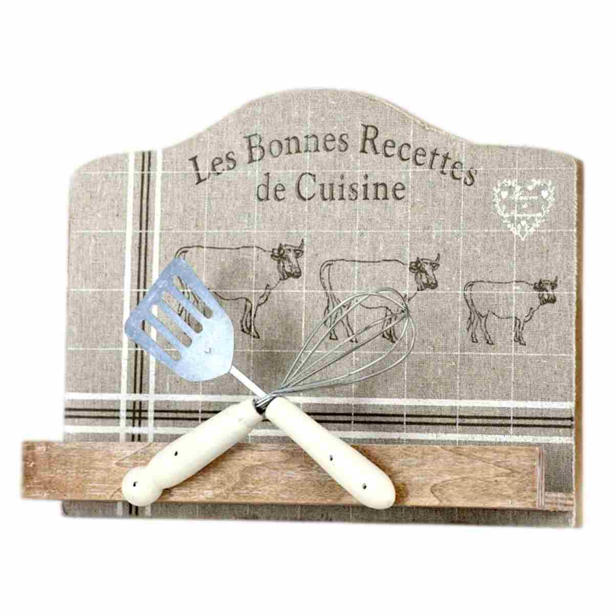 Leggio legno cucina utensili 30 x 5 cm