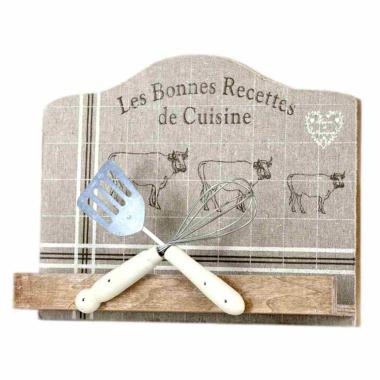 Leggio legno cucina utensili 30 x 5 cm