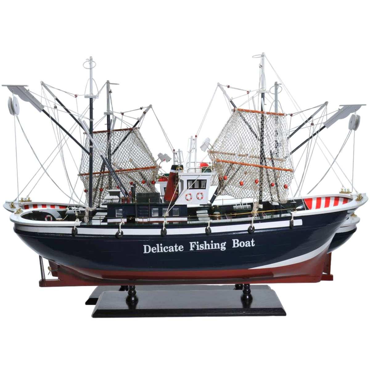 Barca peschereccio nordico 122 x 29 x 79 cm