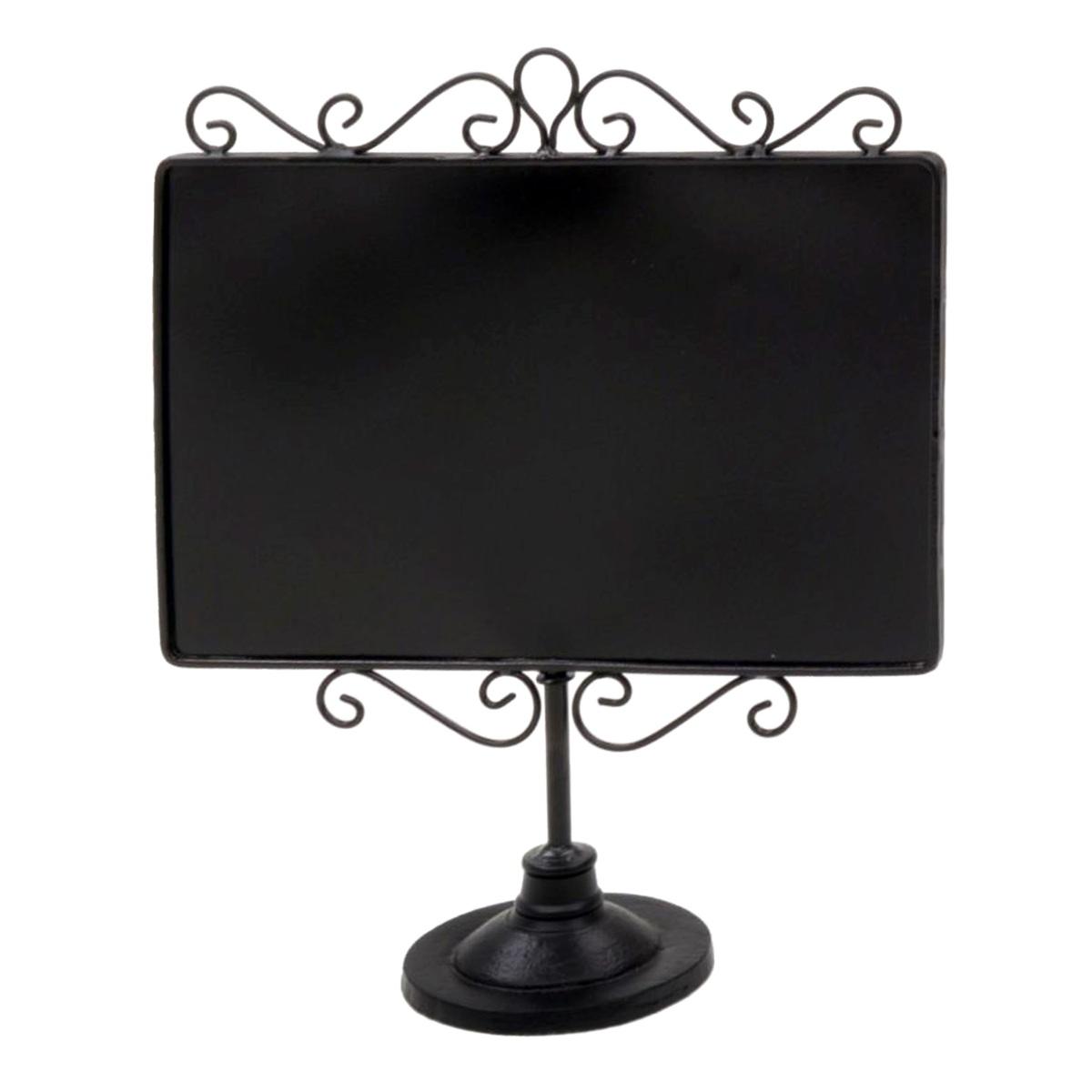 Lavagna metallo nero supporto 35 cm