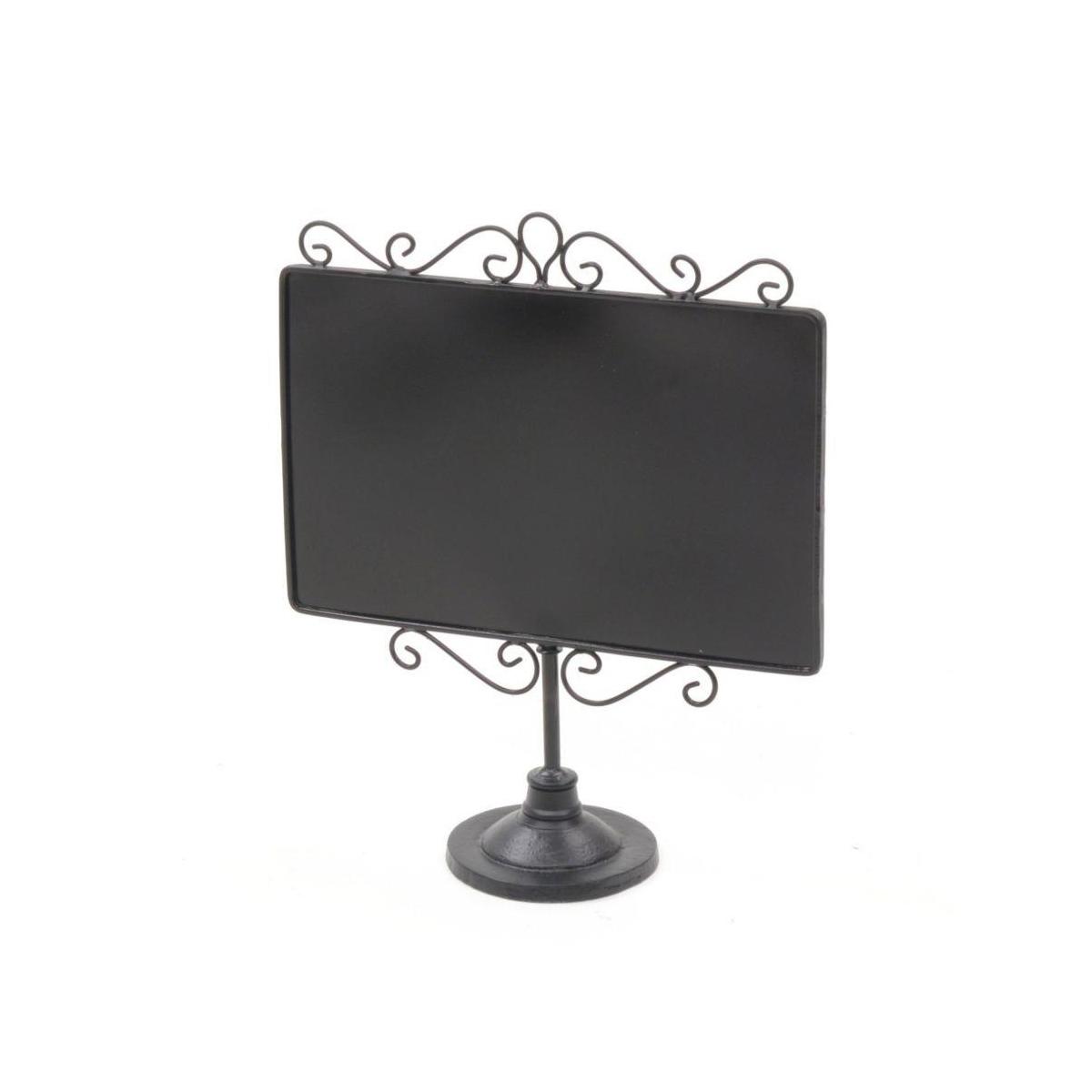 Lavagna metallo nero supporto 35 cm