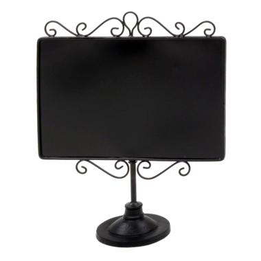 Lavagna metallo nero supporto 35 cm