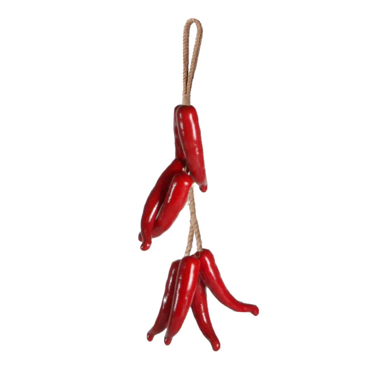 Decorazione treccia peperoncini 48 cm