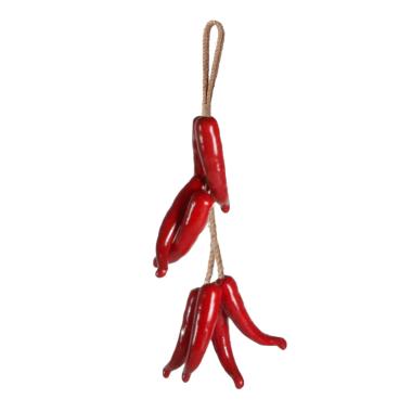 Decorazione treccia peperoncini 48 cm