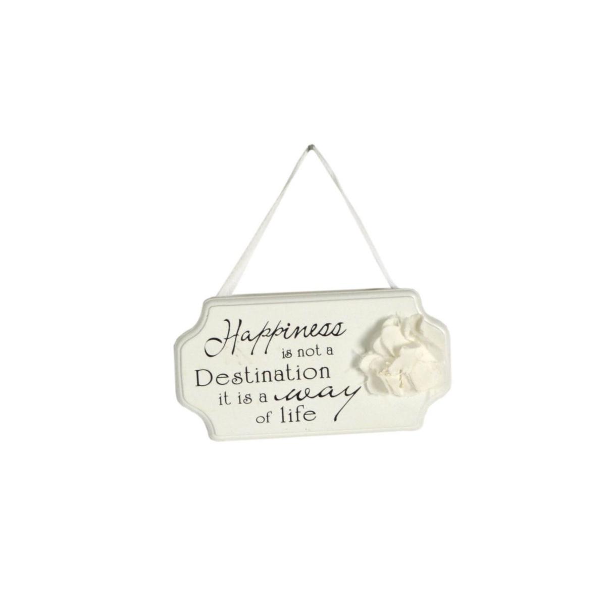 Targa legno happiness 20 x 10 cm