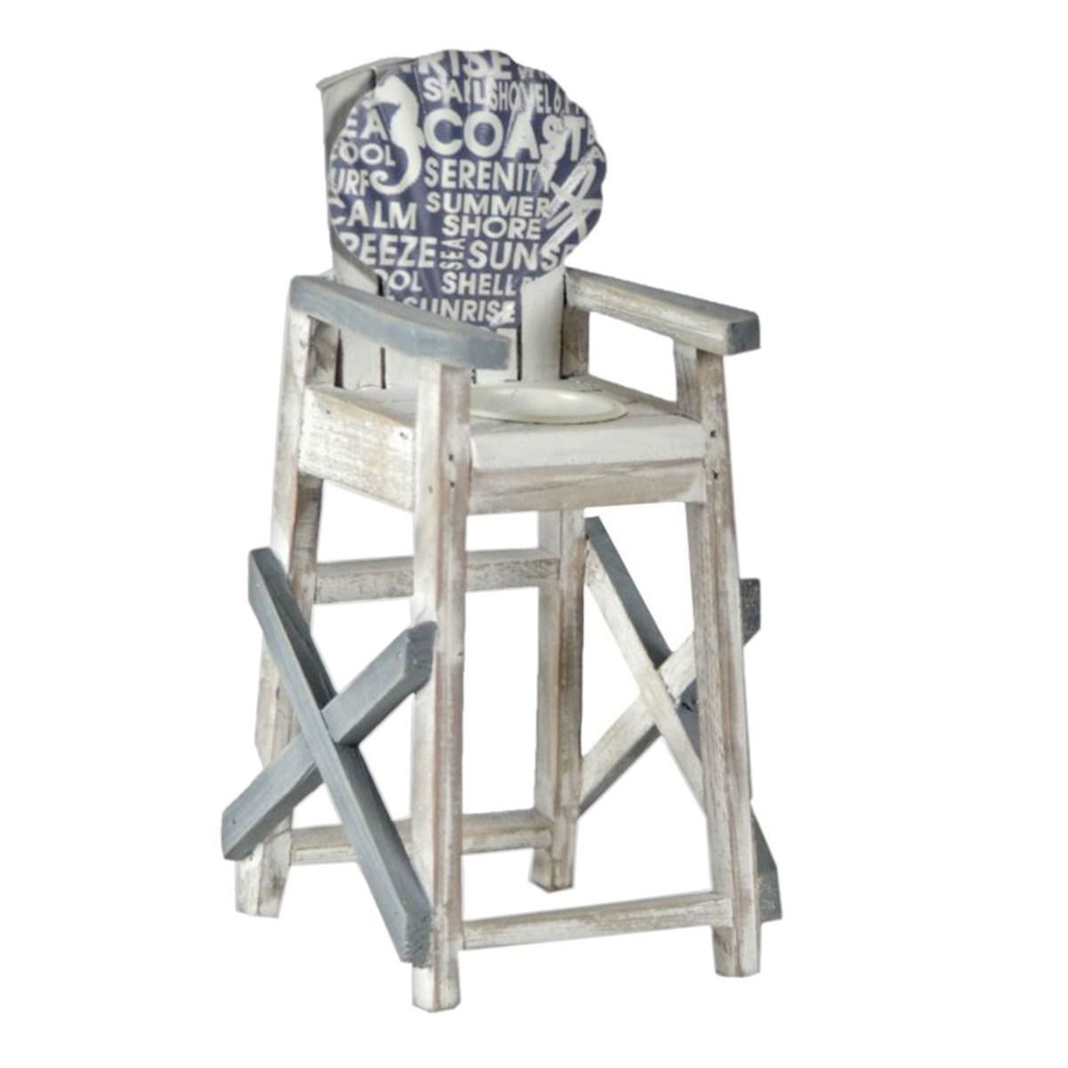 Portacandela sdraia mare legno 29 cm