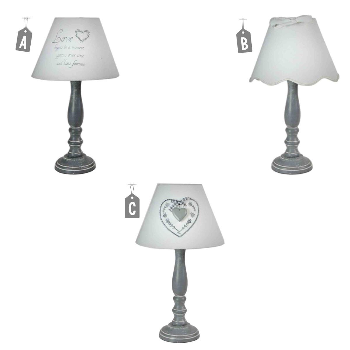 Lampada tavolo legno 3 colori assortiti 35 cm