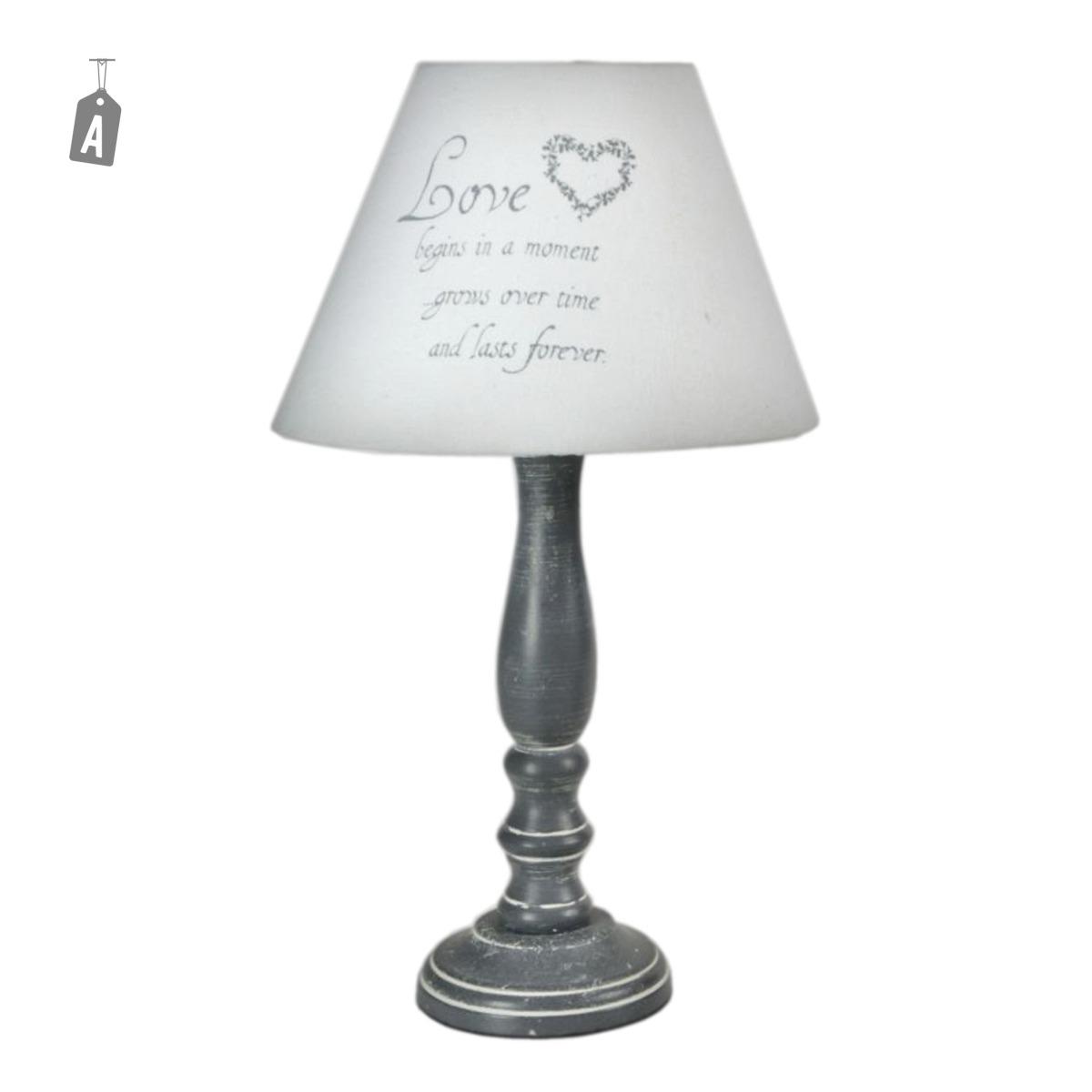 Lampada tavolo legno 3 colori assortiti 35 cm